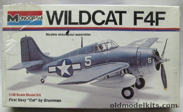 Monogram 1/48 Grumman Wildcat F4F - Bagged, 6798 plastic model kit